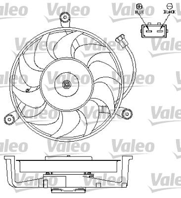Вентилятор, охлаждение двигателя VALEO 696043 для VW TRANSPORTER