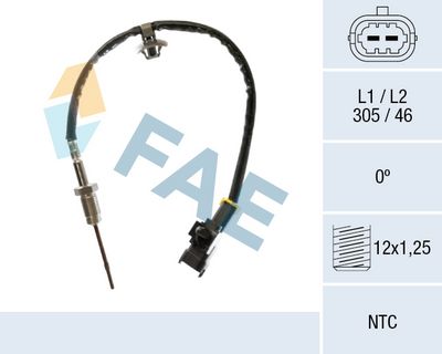датчик, температура на изгорелите газове FAE 68656
