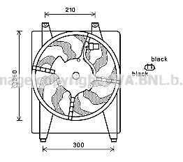 Вентилятор, охлаждение двигателя AVA QUALITY COOLING HY7535 для HYUNDAI SANTA FE