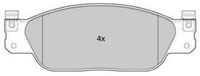 Комплект тормозных колодок, дисковый тормоз FREMAX FBP-1790 для LINCOLN LS