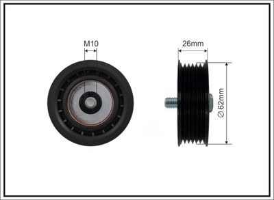 Deflection/Guide Pulley, V-ribbed belt 80-05