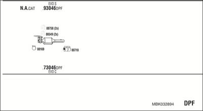 Układ wydechowy WALKER MBK032894