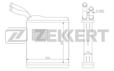 ZEKKERT MK-5017 Радіатор пічки 