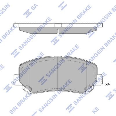 Комплект тормозных колодок, дисковый тормоз Hi-Q SP1671 для MAZDA CX-5