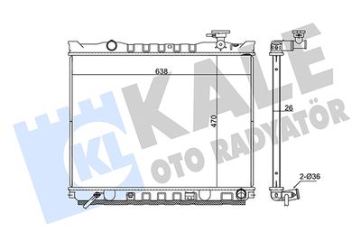 Радиатор, охлаждение двигателя KALE OTO RADYATÖR 348380 для KIA SORENTO