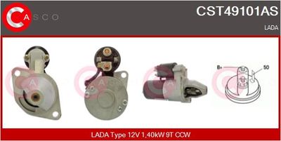 Стартер CASCO CST49101AS для LADA 112