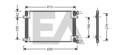 EACLIMA 30C25036 Радиатор кондиционера  для FIAT DOBLO (Фиат Добло)