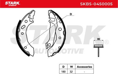 комплект спирачна челюст STARK SKBS-0450005