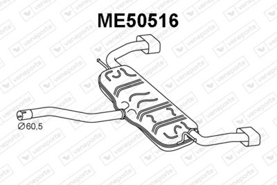 Глушитель выхлопных газов конечный VENEPORTE ME50516 для MERCEDES-BENZ GLA-CLASS