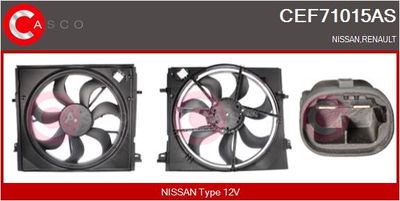 CASCO CEF71015AS Вентилятор системы охлаждения двигателя для NISSAN QASHQAI II SUV (J11, J11_) 1.6 dCi ALL MODE 4x4-i CASCO CEF71015AS Вентилятор системы охлаждения двигателя для NISSAN QASHQAI II SUV (J11, J11_) 1.6 dCi ALL MODE 4x4-i