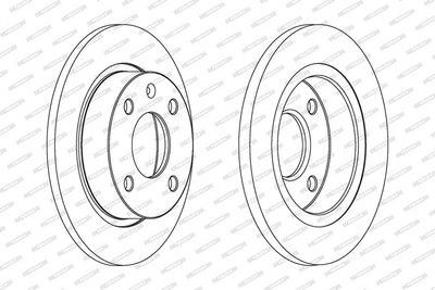 BREMSSCHEIBE FERODO DDF208 1