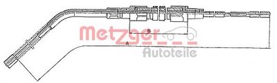 жило, ръчна спирачка METZGER AUTOTEILE 10.4132