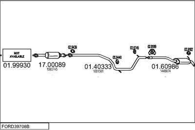 SISTEM DE ESAPAMENT MTS FORD39708B024461