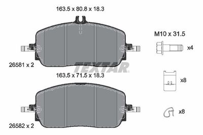 Brake Pad Set, disc brake 2658101