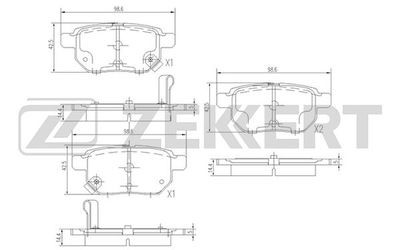 Комплект тормозных колодок, дисковый тормоз ZEKKERT BS-1973 для TOYOTA MATRIX