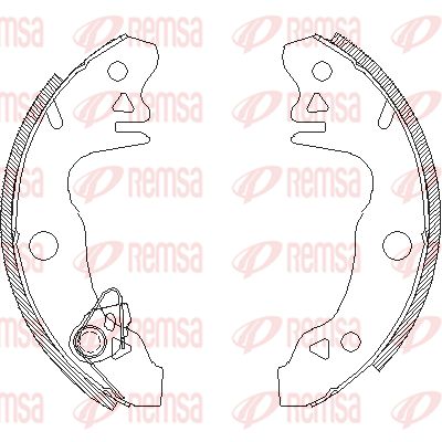 REMSA 4044.00 Ремкомплект барабанных колодок  для DACIA 1410 (Дача 1410)