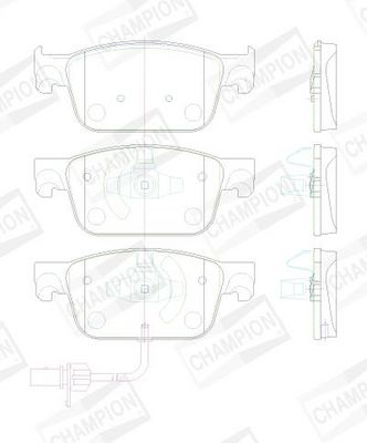 BREMSBELAGSATZ SCHEIBENBREMSE CHAMPION 573675CH 1