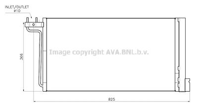 Конденсатор, кондиционер AVA QUALITY COOLING FD5705D для FORD C-MAX