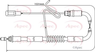 Cable Pull, parking brake APEC CAB1196