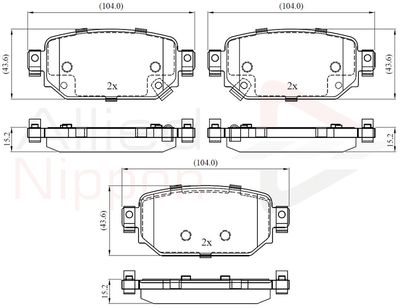 Комплект тормозных колодок, дисковый тормоз COMLINE ADB32442 для MAZDA CX-3