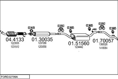 SISTEM DE ESAPAMENT MTS FORD32799A018959