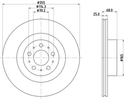 спирачен диск MINTEX MDC3221CMX