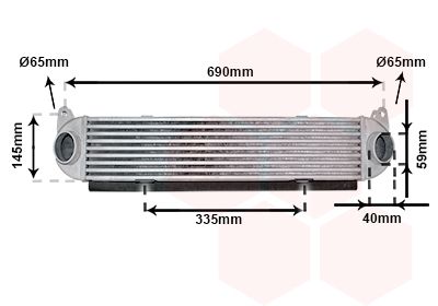 Интеркулер VAN WEZEL 02014703 для LAND ROVER DISCOVERY