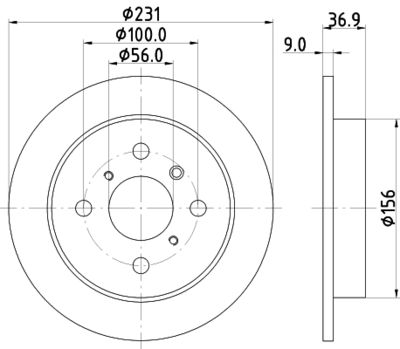 Тормозной диск MINTEX MDC1191 для DAIHATSU GRAN