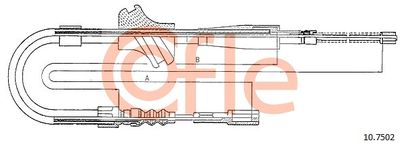 Тросик, cтояночный тормоз COFLE 92.10.7502 для VW PASSAT