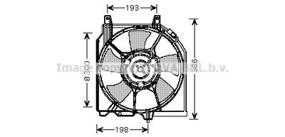 Вентилятор, охлаждение двигателя AVA QUALITY COOLING DN7521 для NISSAN SUNNY