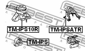 TM-IPS10R FEBEST Опора двигателя FEBEST 
