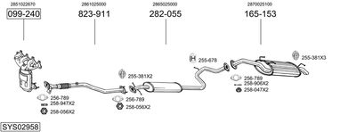 SISTEM DE ESAPAMENT BOSAL SYS02958