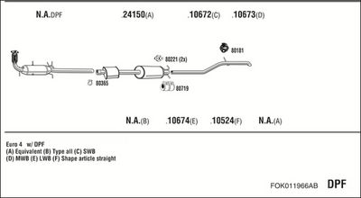 SISTEM DE ESAPAMENT WALKER FOK011966AB