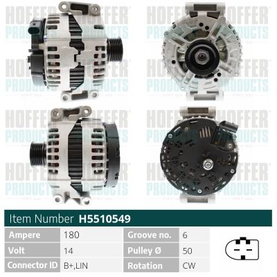 GENERATOR / ALTERNATOR HOFFER H5510549