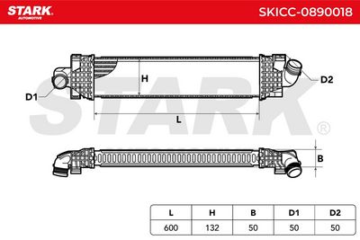 интеркулер (охладител за въздуха на турбината) STARK SKICC-0890018