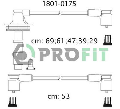 Комплект проводов зажигания PROFIT 1801-0175 для VOLVO S60