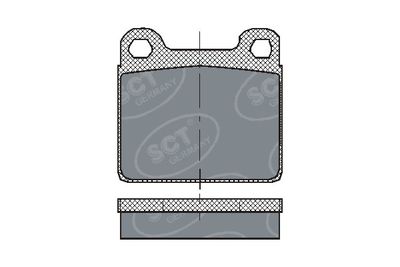 Комплект тормозных колодок, дисковый тормоз SCT - MANNOL SP 126 PR для PORSCHE 356