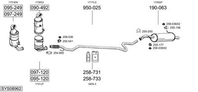 Изпускателна система BOSAL SYS08962