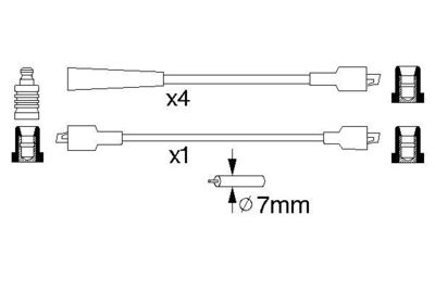 Комплект проводов зажигания BOSCH 0 986 356 811 для FIAT 127