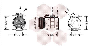 VAN WEZEL Compressor, airconditioning (0100K016)