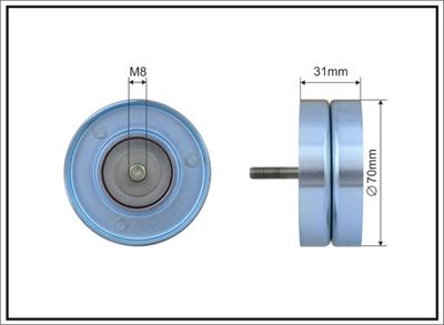 Deflection/Guide Pulley, V-ribbed belt 500151