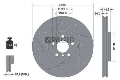 Tarcza hamulcowa PAGID 56171NHC