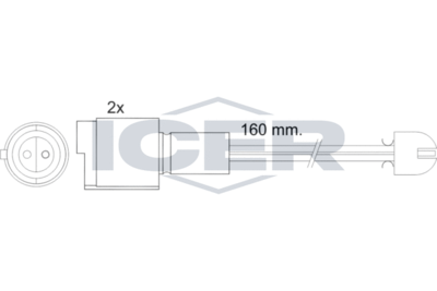 Сигнализатор, износ тормозных колодок ICER 610090 E C для BMW 2500-3.3