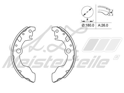 комплект спирачна челюст A.Z. Meisterteile AZMT-44-026-1335