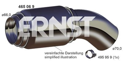Гофрированная труба, выхлопная система ERNST 465069 для BMW X3