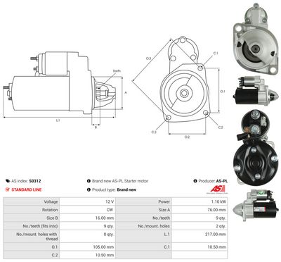 STARTER AS-PL S0312 4