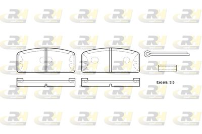 Комплект тормозных колодок, дисковый тормоз ROADHOUSE 2020.00 для RENAULT 10