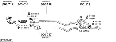 Układ wydechowy BOSAL SYS05432