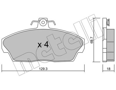 Brake Pad Set, disc brake 22-0174-1