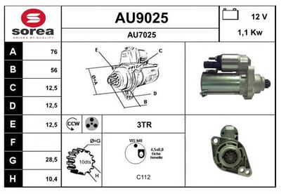 STARTER SNRA AU9025